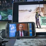 Secretary-General António Guterres holds a virtual press conference to release a report on the impact of his call for a global ceasefire during the COVID-19 outbreak. // UN photo/Loey Felipe