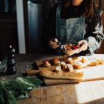 Person cooking in kitchen