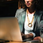 Woman working on computer