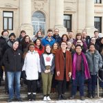 The Inaugural Cohort of the President's Student Leadership Program. This photo was taken prior to social distancing measures were in place.