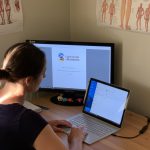 Physical therapy student Chelsea Scheller