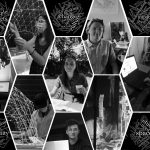 Collage of Faculty of Architecture URA students with word collage between