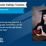 Example of slide, with student Samantha Tumlos