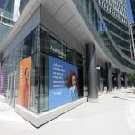 The outside of the Assiniboine Credit Union in True North Square, Winnipeg.