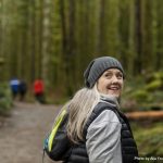 Smiling woman smiling and looking over her right shoulder by Alia Youssef from Noun Project