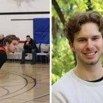 Young man smiling at camera.