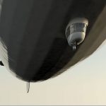 An airship in the sky