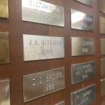 Gold medal for law plaque with J.A. Nitikman 1985.