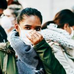 People wearing masks.