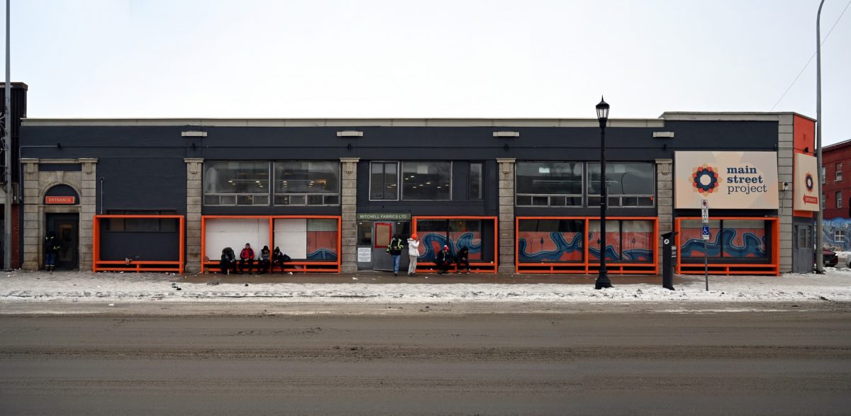 Faculty of Architecture Seating Portal in front of Main Street Project building