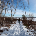Person walking in winter