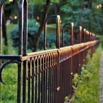 a fence in a park garden