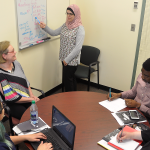 PhD candidate gives a presentation at the College of Nursing.