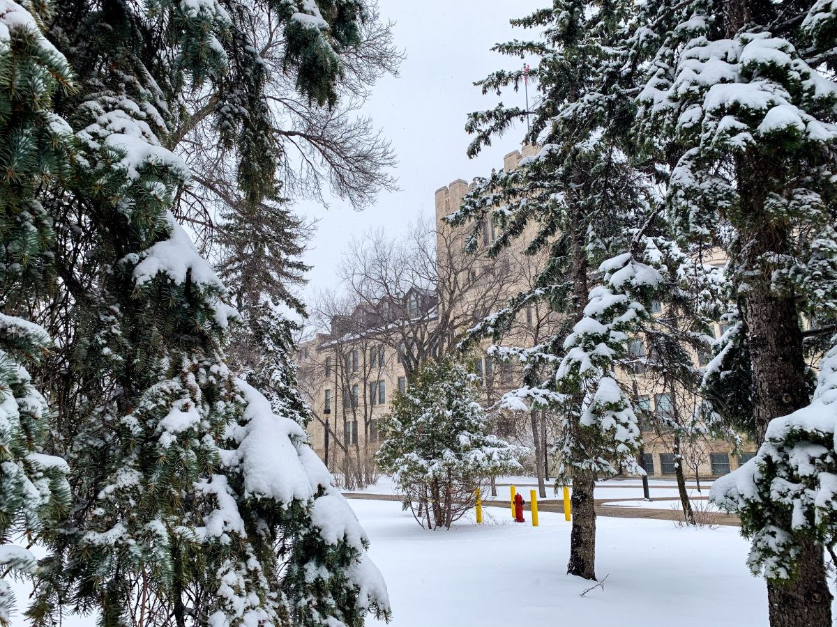 Fort Garry campus in spring
