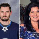 Headshots of Connor Hellebuyck and Melanie MacKinnon.