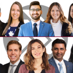 Lauren Slegers, Hayley Yamamoto, Sid Sharma, Tara Flatt and Gurkamaljeet Dhaliwal and Michael Kurtas, Shyam Moorthi and Dolly Taneja, and BComm students, Laura Mickey and James Pham