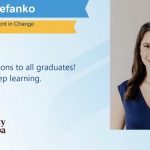 Graduation slide with photo and quote