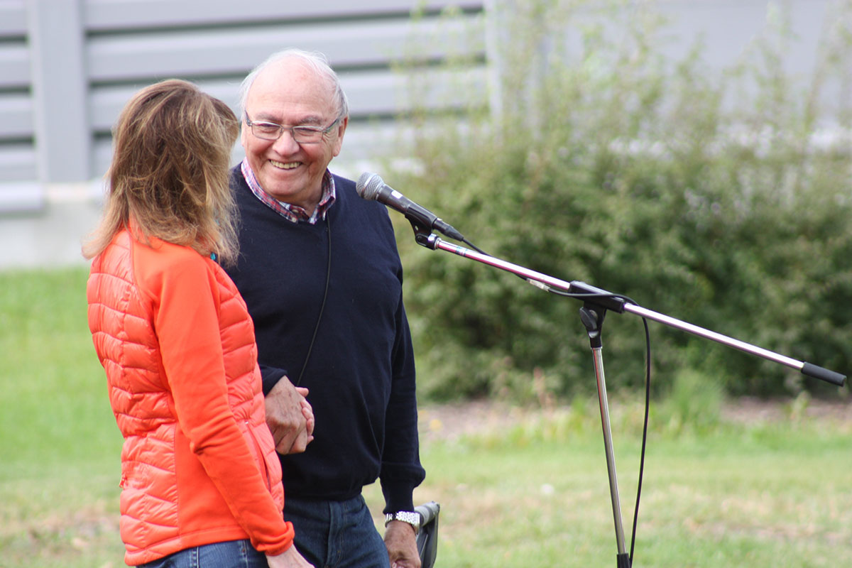 Ted Fontaine with his wife, Morgan. // Photo by Andrew Woolford