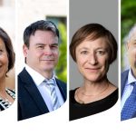 (L-R) Dr. Karen Ragoonaden, Dr. Brian Mark, Mira (Mimi) Locher, Dr. Richard Jochelson.