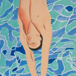 David Hockney, Olympische Spiele Muchen 1972 (detail), 1971, colour offset lithograph, Edition 3, Series 3. Collection of the School of Art Gallery.