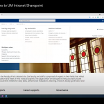 UM Intranet orientation tour screenshot