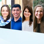 Left to right: Vanier Scholars - Felicia Masenu, Karli Rapinda, Daniel Arujo, Anne Manson and Banting Fellows - Lauren Kepkiewicz, Phil Grayson