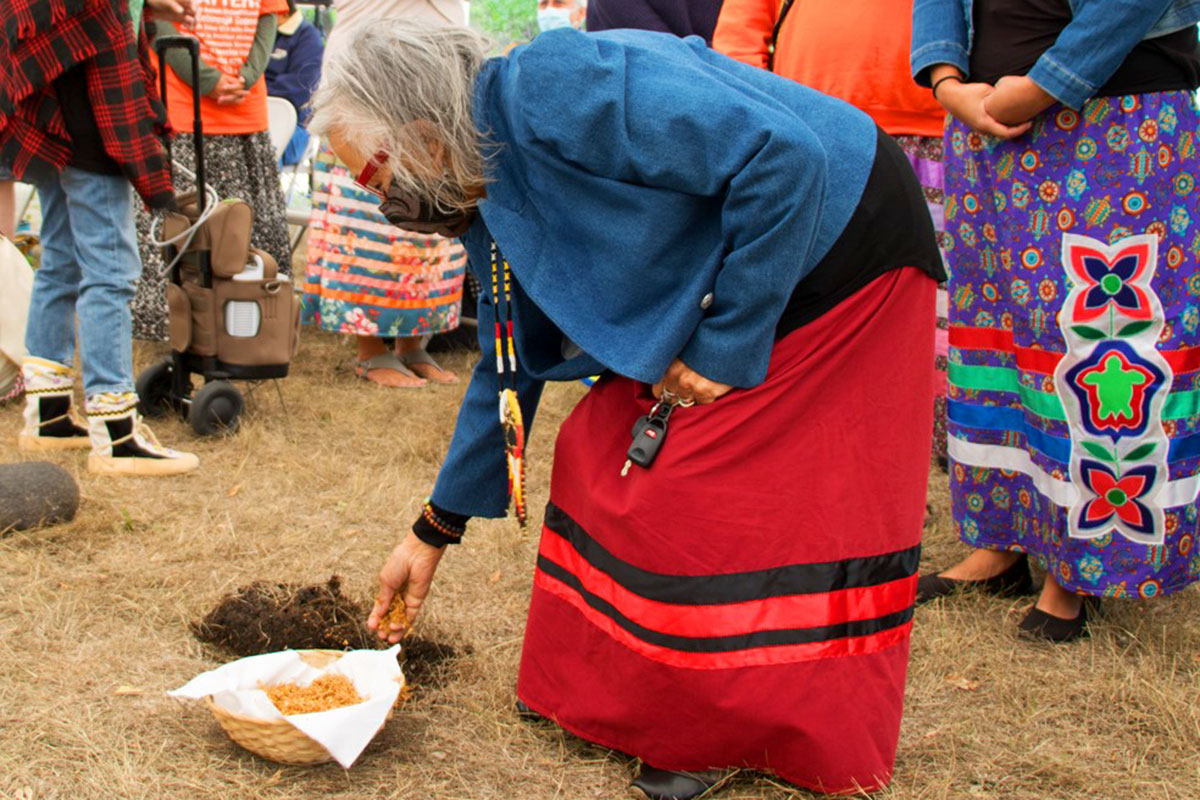 Elders and Survivors participated in the Land Blessing Ceremony on Aug. 12.