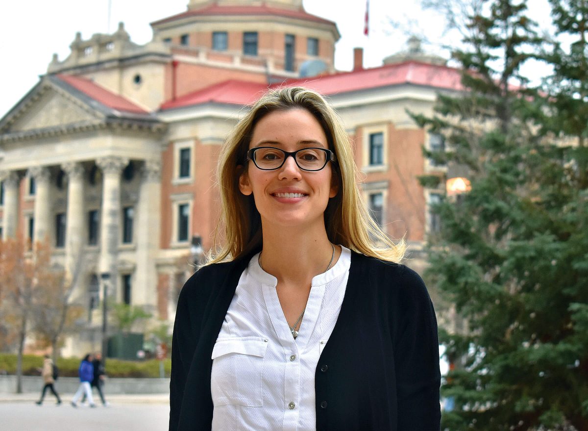 Natalie Riediger poses on the UM campus.