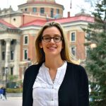 Natalie Riediger poses on the UM campus.