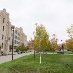 Buller building at Fort Garry campus in the fall.