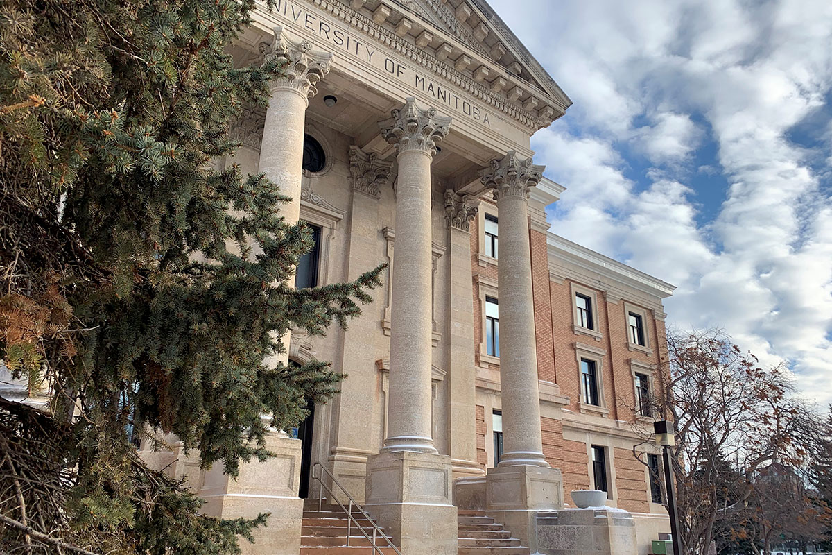 The Administration Building on Fort Garry campus in winter 2021. // Photo by Chris Rutkowski