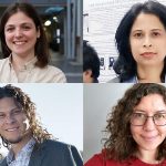 Photos of each of the new faculty members arranged in a two by two configuration. Each are smiling and posing for the camera.