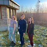From left to right, Jade Young, Sara Goulet and Carly McLellan outside in Garden Hill