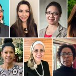 Seven headshots of Rady Faculty women leaders.