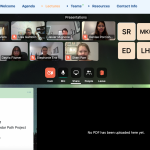 A Zoom conference of students learning at MBNRI