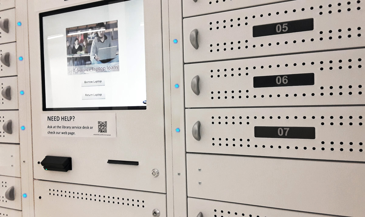 Laptop lending locker.