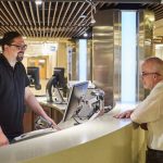 Helping at the Libraries service desk.