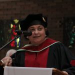 Dean of Studies of St. Paul's College at podium