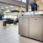 Waste collection bin in University Centre