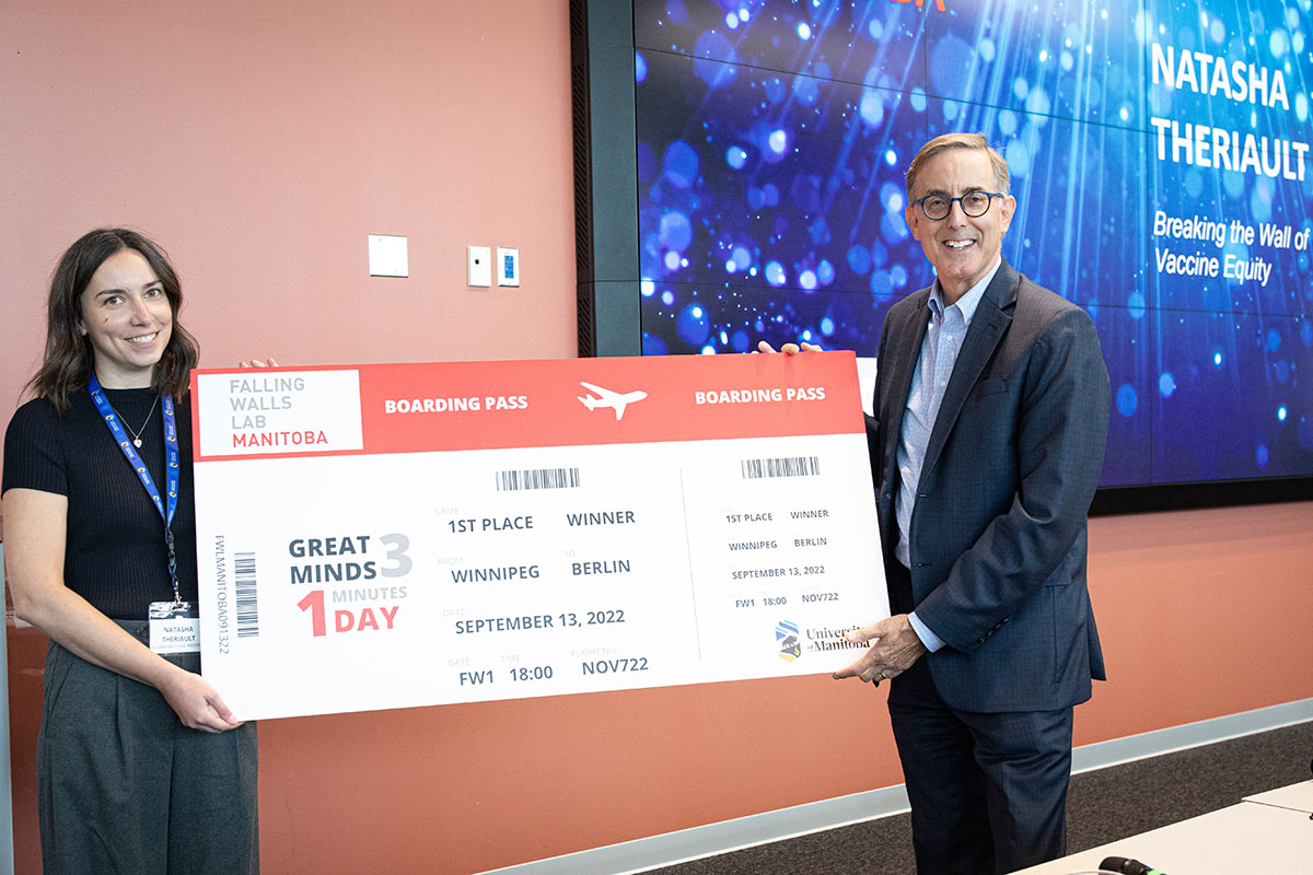 On Sept. 13, 15 students and early career professionals pitched their grand idea with the potential to change the world at the University of Manitoba’s first Falling Walls Lab event.