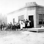 Alex Bird (second from the left) and his siblings from the Lheidli T'enneh First Nation were among the first students to attend this public school, near Prince George, B.C., in the early 1910s. (Royal B.C. Museum, Image B-00342, British Columbia Archives)