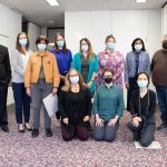 Standing (left to right): Rodrigo Villar, Kaarina Kowalec, Snehil Dua, Stephanie Chesser, Karen Gunderson, Danielle Yaffe, Vimi Mutalik, Dan Henhawk Sitting (left to right): Laura MacDonald (a TLC mentor to one of the graduates), Sarah Cooper, Guo-zhen Zhu