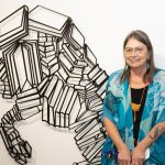 Indigenous Art and Val Vint at in Elizabeth Dafoe Library