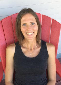 A headshot of Jocelyn Thorpe in an adirondack chair.
