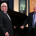 Marcel Desautels performing at the official opening of the Desautels Faculty of Music’s new, state-of-the-art facilities in September 2017