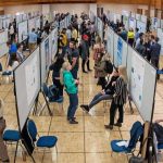 Overhead of poster competition space.