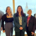 Bastarache Moot team members were excited to meet Justice Michelle O’Bonsawin in Ottawa. Left to right: Dominique Gibson (2L), Trusha Dash (2L), Justice O’Bonsawin, Seth Lozinski (2L), and Marie Boyd (2L)