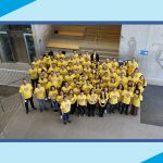 Photo graphic of the yellow t-shirt day gathering