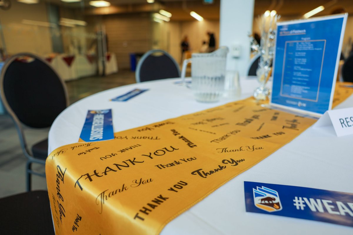 Table setting of the 40th anniversary fieldwork event.