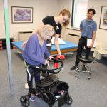 Students work with a client at the Physical Therapy Neuro Rehab Clinic at Riverview Health Centre.